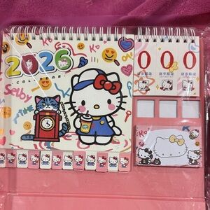 Hello Kitty 2026 Calendar - Pink and Red
